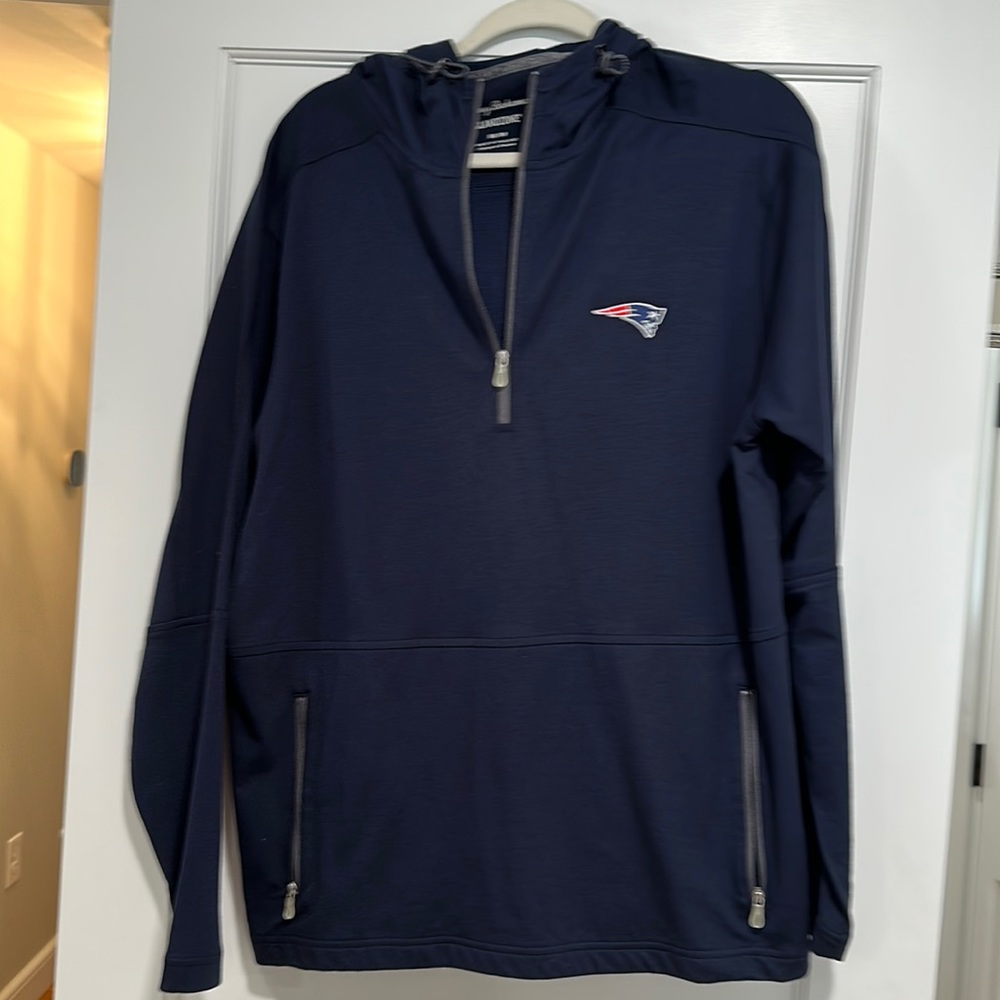 Tommy Bahama patriots hooded quarter zip